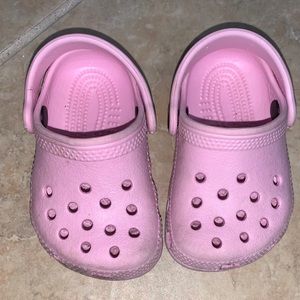 Pink baby crocs